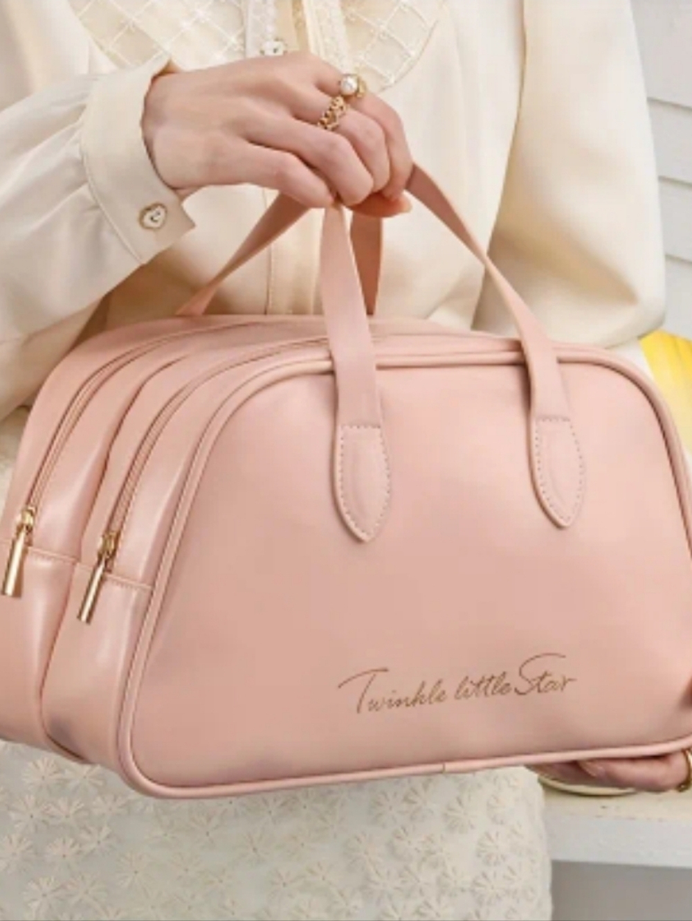 Elegant Large Capaity Toiletry Travel Bag PINK